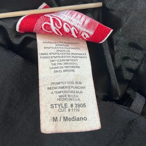 Let's Fashion Black Tiered Peplum Cocktail Dress Spaghetti Strap Sz M Party - Picture 9 of 9